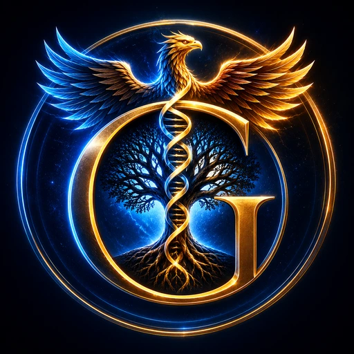 Project Genesis phoenix over Tree of Life emblem